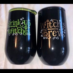 Witches Halloween Drink Tumblers NWT
